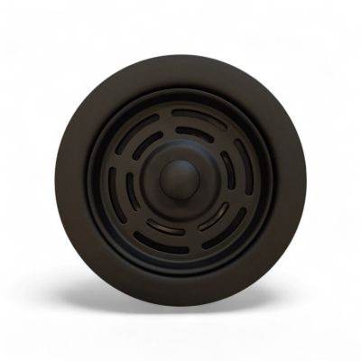 Черен удължен кръгъл фланец + тапа на фланец + стопер - универсален